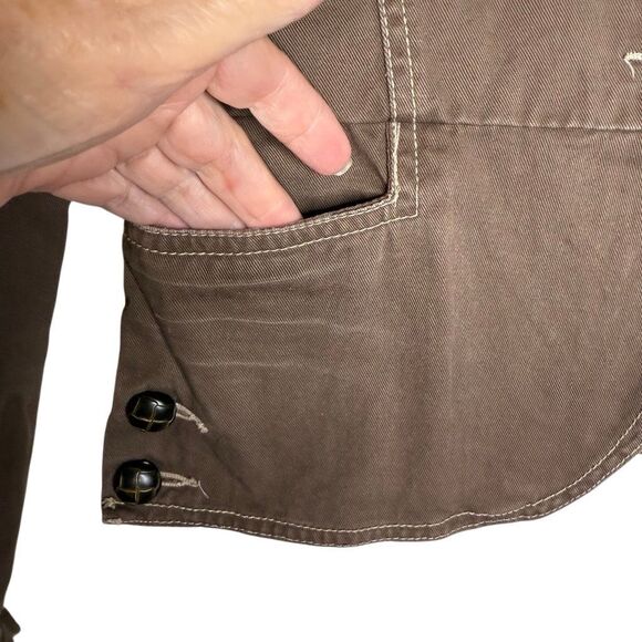 Nori Women’s Brown Cotton Peplum Style Blazer Size M - Picture 4 of 14